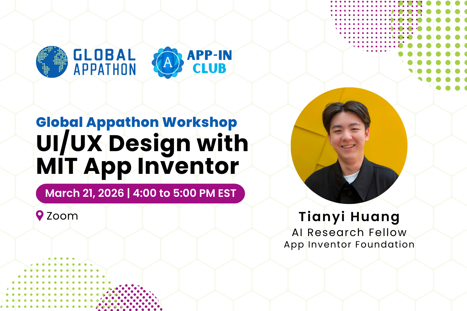 Global Appathon Workshop event poster