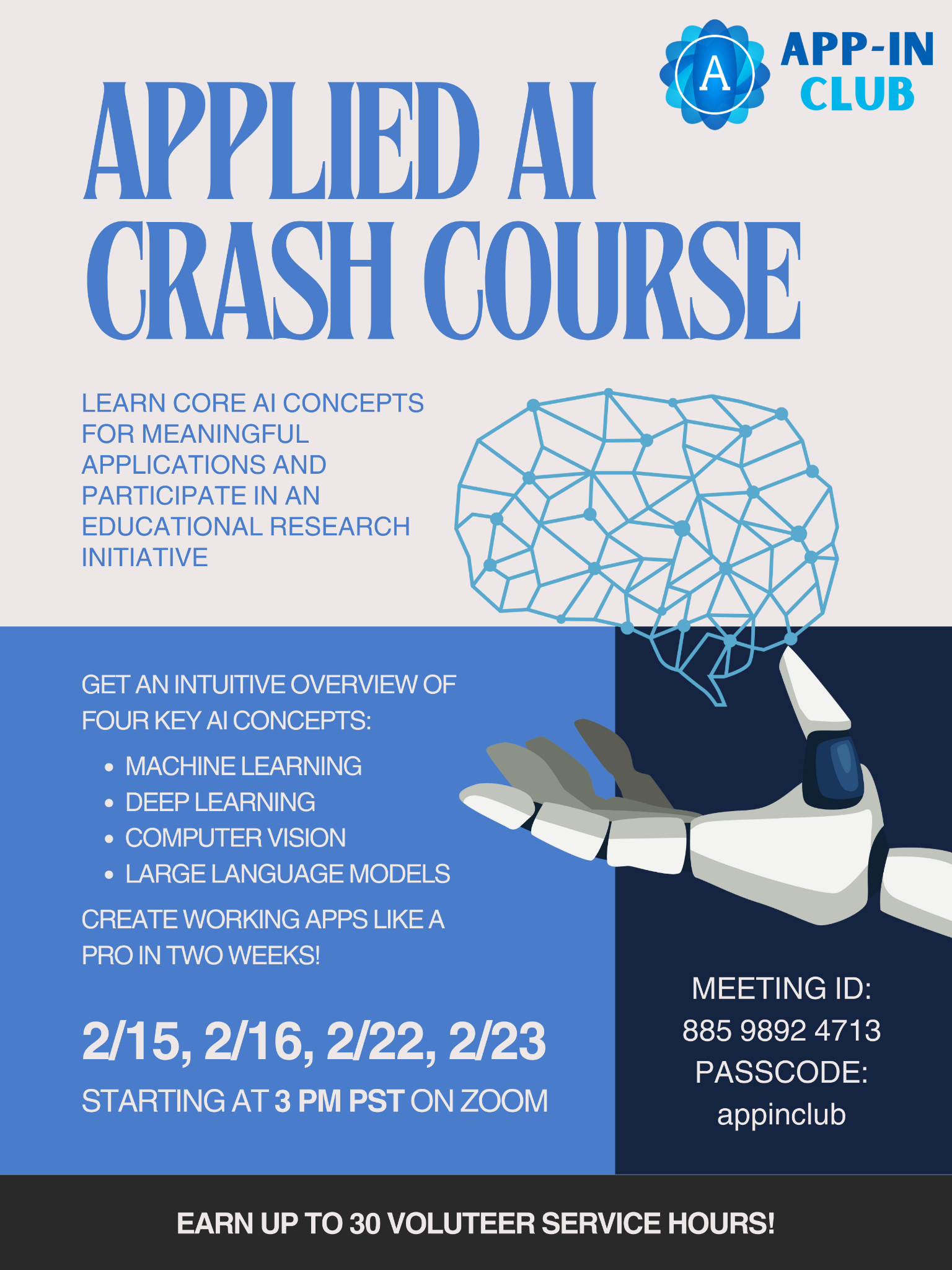 Applied AI Crash Course event poster