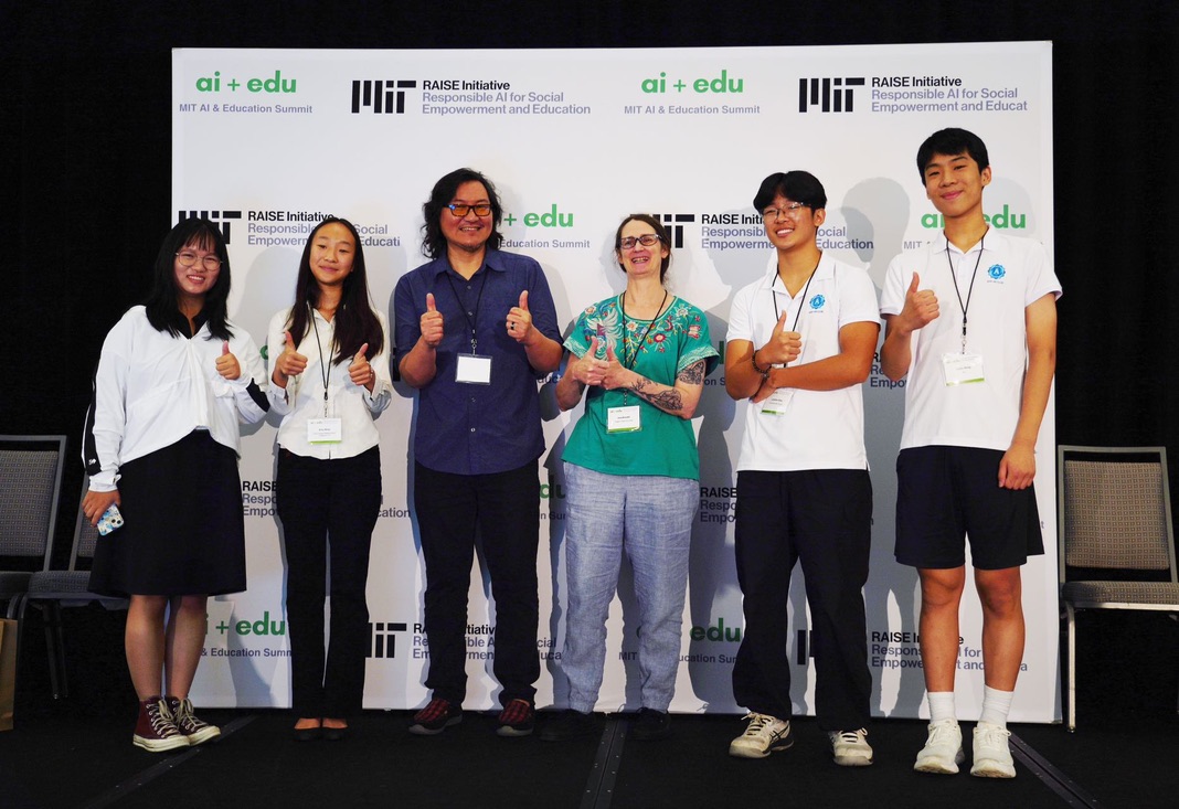 App-In Club members and fellow attendees at the MIT AI + Education Summit